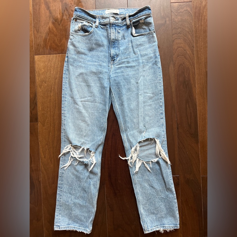 Abercrombie The 90s Straight Ultra High Rise Jean, 27 Regular